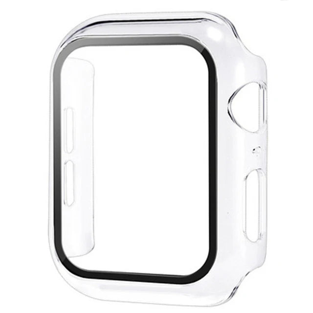 Glass+Cover For Apple Watch case Ultra 9 8 7 6 SE 5 Accessorie Screen Protector iWatch series 44mm 40mm 41mm 45mm 49mm 42mm 38mm - Q-Happiness LTD