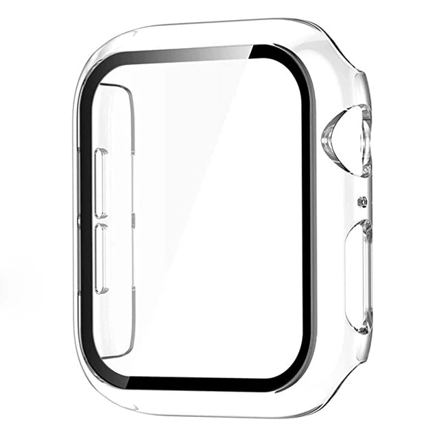 Glass+Cover For Apple Watch case Ultra 9 8 7 6 SE 5 Accessorie Screen Protector iWatch series 44mm 40mm 41mm 45mm 49mm 42mm 38mm - Q-Happiness LTD