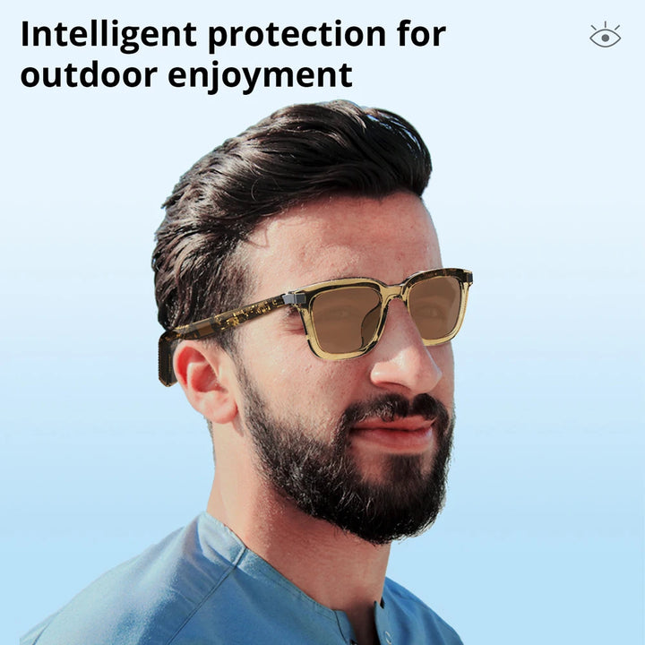 COLMI G06 Smart Glasses Bluetooth Sunglasses Built-in Microphone Speakers Touch & Voice Assistant Compatible Glass for Men Women - Q-Happiness LTD