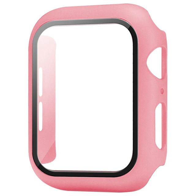 Glass+Cover For Apple Watch case Ultra 9 8 7 6 SE 5 Accessorie Screen Protector iWatch series 44mm 40mm 41mm 45mm 49mm 42mm 38mm - Q-Happiness LTD