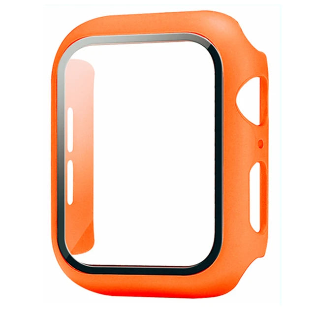 Glass+Cover For Apple Watch case Ultra 9 8 7 6 SE 5 Accessorie Screen Protector iWatch series 44mm 40mm 41mm 45mm 49mm 42mm 38mm - Q-Happiness LTD