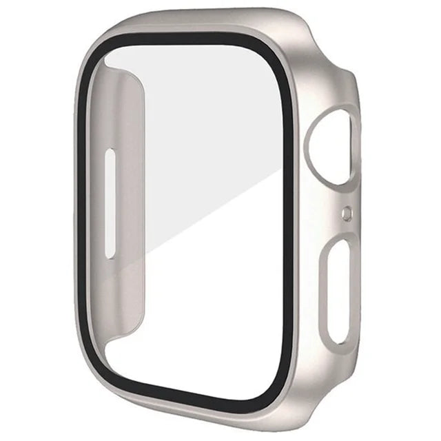 Glass+Cover For Apple Watch case Ultra 9 8 7 6 SE 5 Accessorie Screen Protector iWatch series 44mm 40mm 41mm 45mm 49mm 42mm 38mm - Q-Happiness LTD