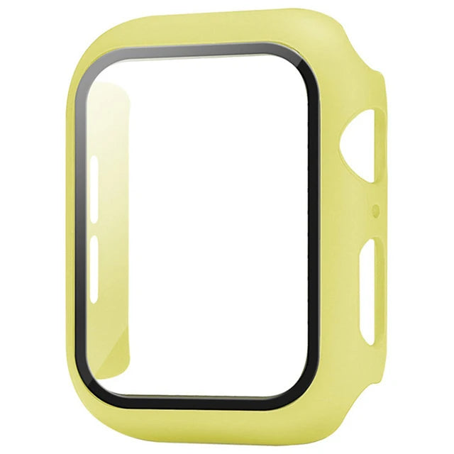 Glass+Cover For Apple Watch case Ultra 9 8 7 6 SE 5 Accessorie Screen Protector iWatch series 44mm 40mm 41mm 45mm 49mm 42mm 38mm - Q-Happiness LTD