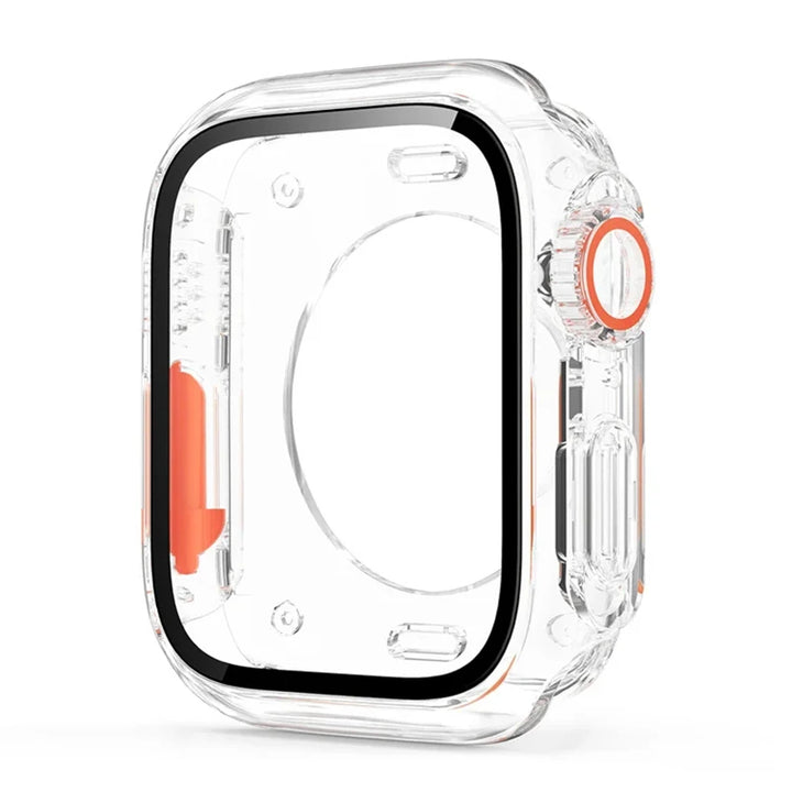 Screen Protector Cover for Apple Watch 45mm 44mm 40mm 41mm Hard PC Front Rear Bumper Case  iwatch 9 8 7 SE 6 5 4 Change To Ultra - Q-Happiness LTD