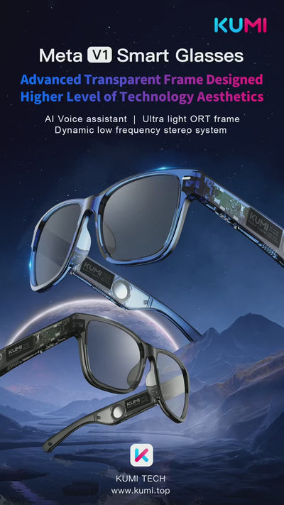 V1 Smart Glasses Polarized Sunglasses Bluetooth glasses IPX4 Waterproof Open Ear Headphones Bluetooth Phone Call - Q-Happiness LTD