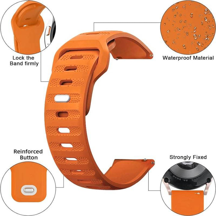 22mm 20mm Silicone Band For Huawei Watch 4/3/GT3-2 Pro Amazfit GTR 4/GTS 4 Soft Breathable Belt Samsung Galaxy Watch 6/5/4 strap - Q-Happiness LTD