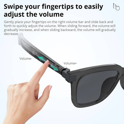 COLMI G06 Smart Glasses Bluetooth Sunglasses Built-in Microphone Speakers Touch & Voice Assistant Compatible Glass for Men Women - Q-Happiness LTD