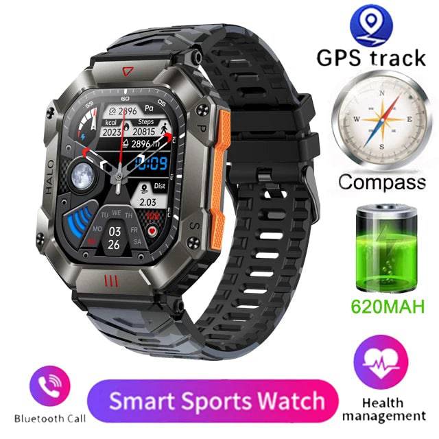 2024 Smart Watch for Android & iOS - Fitness Tracker, IP68 Waterproof, Military-Grade Health Monitor, AI Voice, Bluetooth Call - Q-Happiness LTD