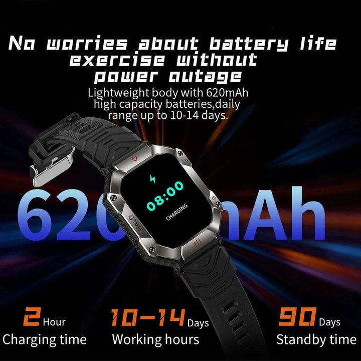 2024 Smart Watch for Android & iOS - Fitness Tracker, IP68 Waterproof, Military-Grade Health Monitor, AI Voice, Bluetooth Call - Q-Happiness LTD