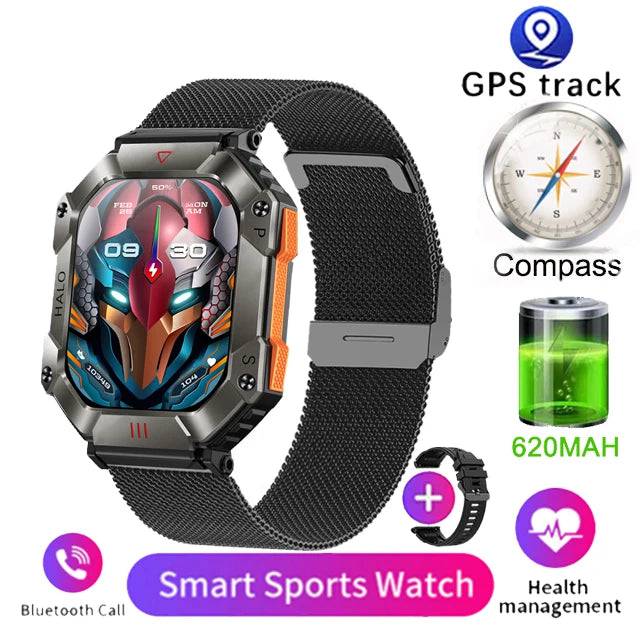 2024 Smart Watch for Android & iOS - Fitness Tracker, IP68 Waterproof, Military-Grade Health Monitor, AI Voice, Bluetooth Call - Q-Happiness LTD