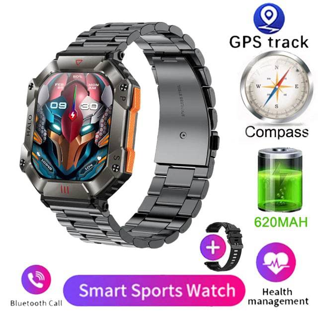 2024 Smart Watch for Android & iOS - Fitness Tracker, IP68 Waterproof, Military-Grade Health Monitor, AI Voice, Bluetooth Call - Q-Happiness LTD