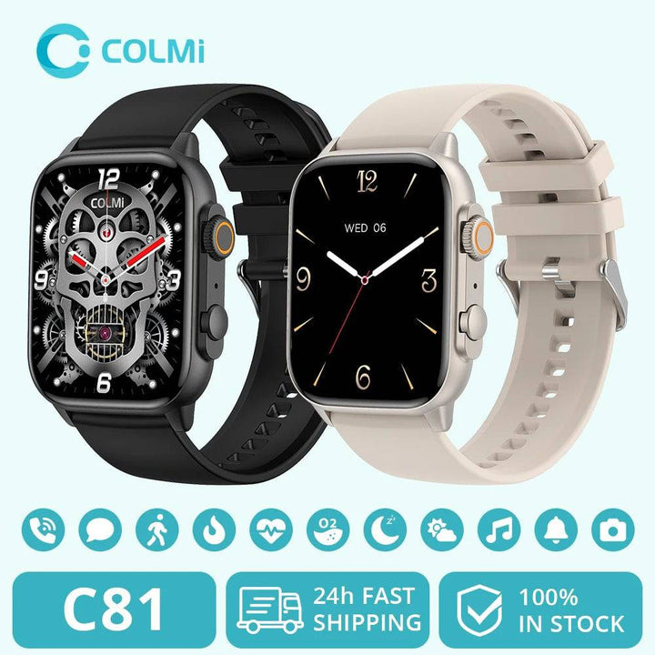 COLMI C81 2.0 Inch AMOLED Smartwatch Support AOD 100 Sports Modes IP68 Waterproof Smart Watch Men Women PK Ultra Series 8 - Q-Happiness LTD