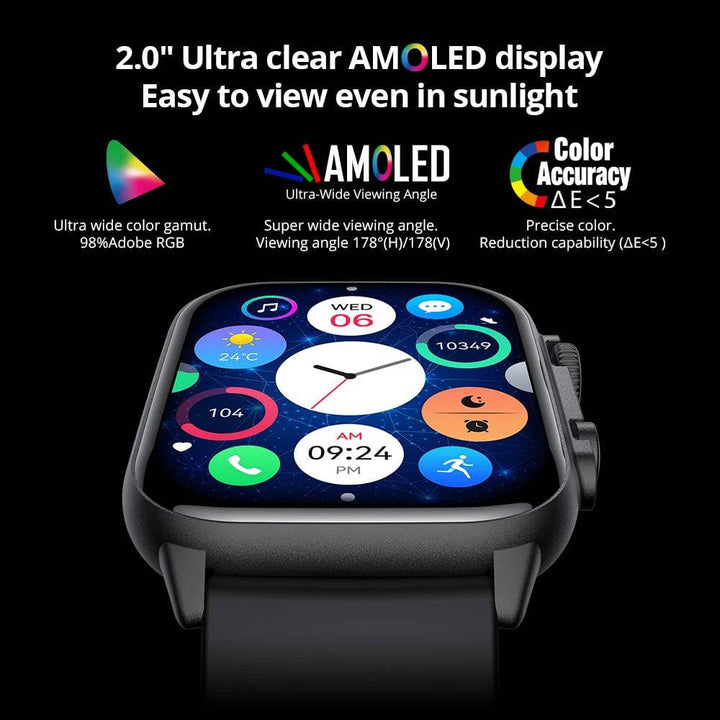 COLMI C81 2.0 Inch AMOLED Smartwatch Support AOD 100 Sports Modes IP68 Waterproof Smart Watch Men Women PK Ultra Series 8 - Q-Happiness LTD