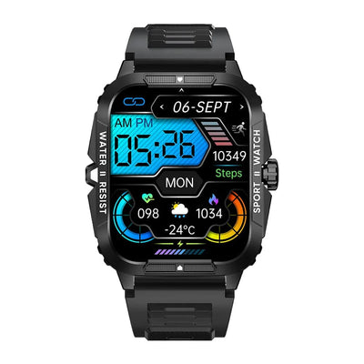 COLMI P76 1.96" Outdoor Military Smartwatch Men Bluetooth Call Smart Watch 3ATM IP68 Waterproof Sports Fitness Watches - Q-Happiness LTD