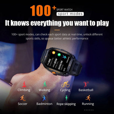 COLMI P76 1.96" Outdoor Military Smartwatch Men Bluetooth Call Smart Watch 3ATM IP68 Waterproof Sports Fitness Watches - Q-Happiness LTD