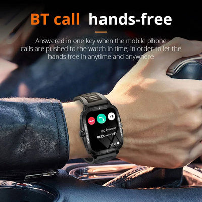 COLMI P76 1.96" Outdoor Military Smartwatch Men Bluetooth Call Smart Watch 3ATM IP68 Waterproof Sports Fitness Watches - Q-Happiness LTD