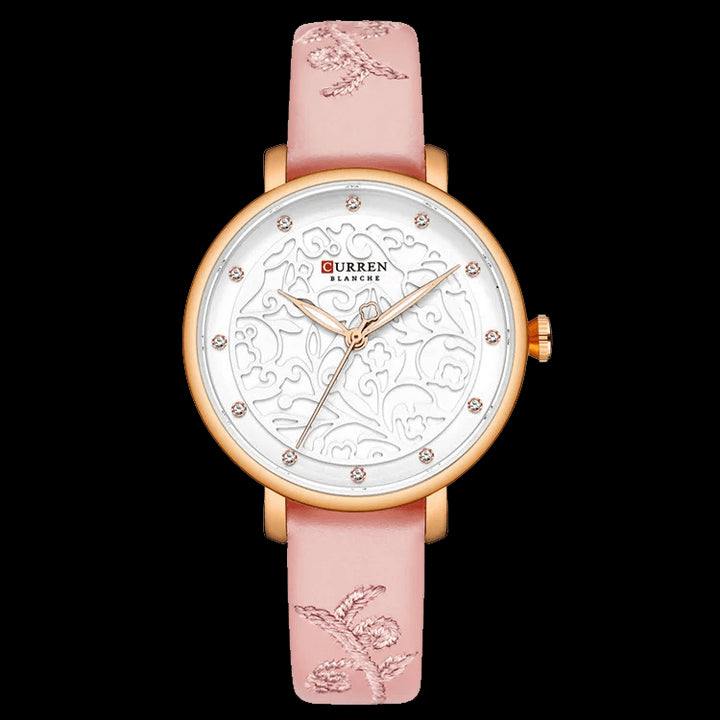 Ladies Simple Fashion Casual Quartz Watch - Waterproof Stainless Steel, Model 9046 - Q-Happiness LTD