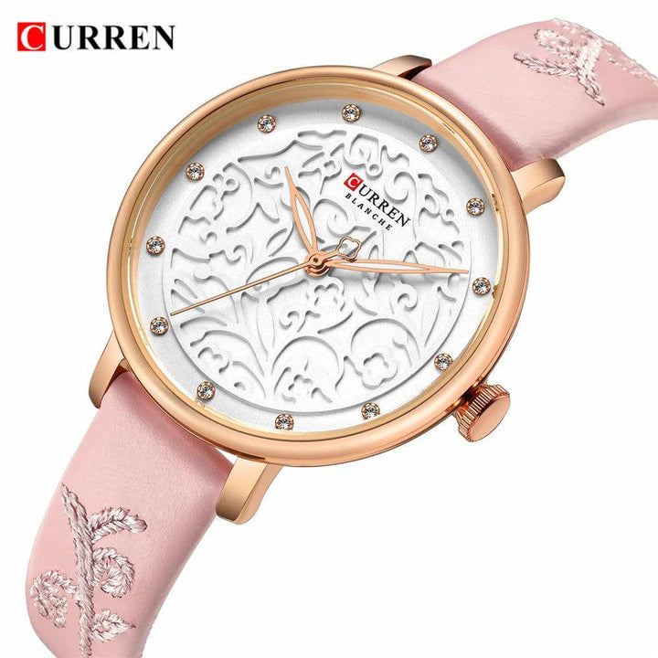 Ladies Simple Fashion Casual Quartz Watch - Waterproof Stainless Steel, Model 9046 - Q-Happiness LTD