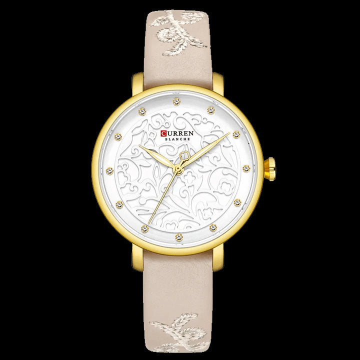 Ladies Simple Fashion Casual Quartz Watch - Waterproof Stainless Steel, Model 9046 - Q-Happiness LTD