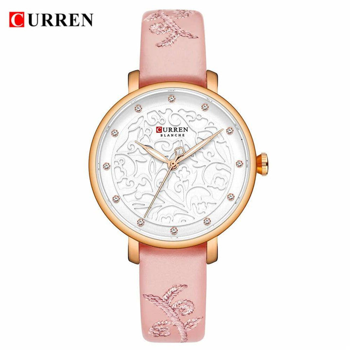 Ladies Simple Fashion Casual Quartz Watch - Waterproof Stainless Steel, Model 9046 - Q-Happiness LTD