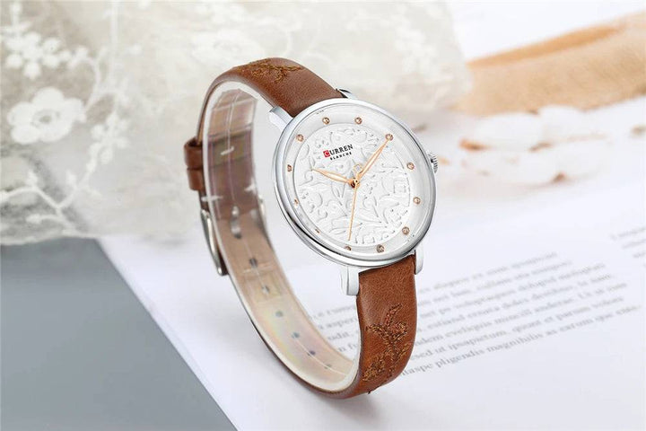 Ladies Simple Fashion Casual Quartz Watch - Waterproof Stainless Steel, Model 9046 - Q-Happiness LTD