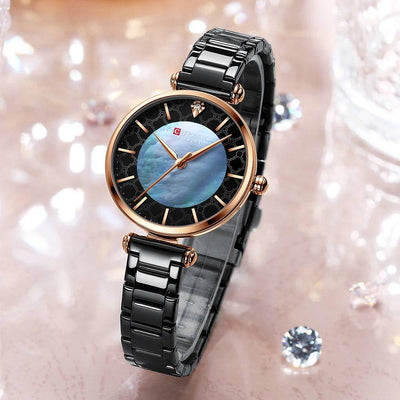 Women Watches - Top Brand Luxury Japan Quartz Movement Stainless Steel Waterproof Wristwatch, Model 9072 - Q-Happiness LTD