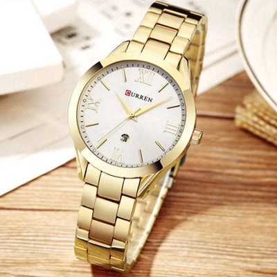 Ladies Fashion Retro Waterproof Steel Quartz Watch - Model 9007, Perfect Christmas Gift - Q-Happiness LTD