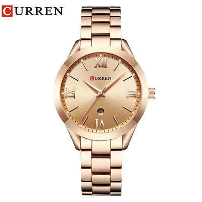 Ladies Fashion Retro Waterproof Steel Quartz Watch - Model 9007, Perfect Christmas Gift - Q-Happiness LTD