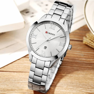 Ladies Fashion Retro Waterproof Steel Quartz Watch - Model 9007, Perfect Christmas Gift - Q-Happiness LTD