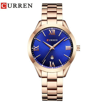 Ladies Fashion Retro Waterproof Steel Quartz Watch - Model 9007, Perfect Christmas Gift - Q-Happiness LTD