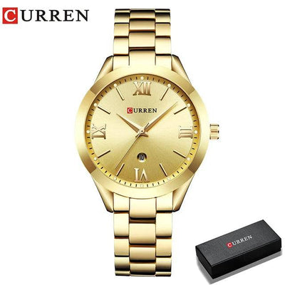 Ladies Fashion Retro Waterproof Steel Quartz Watch - Model 9007, Perfect Christmas Gift - Q-Happiness LTD