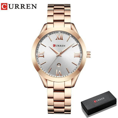 Ladies Fashion Retro Waterproof Steel Quartz Watch - Model 9007, Perfect Christmas Gift - Q-Happiness LTD