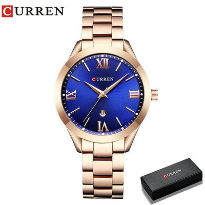 Ladies Fashion Retro Waterproof Steel Quartz Watch - Model 9007, Perfect Christmas Gift - Q-Happiness LTD